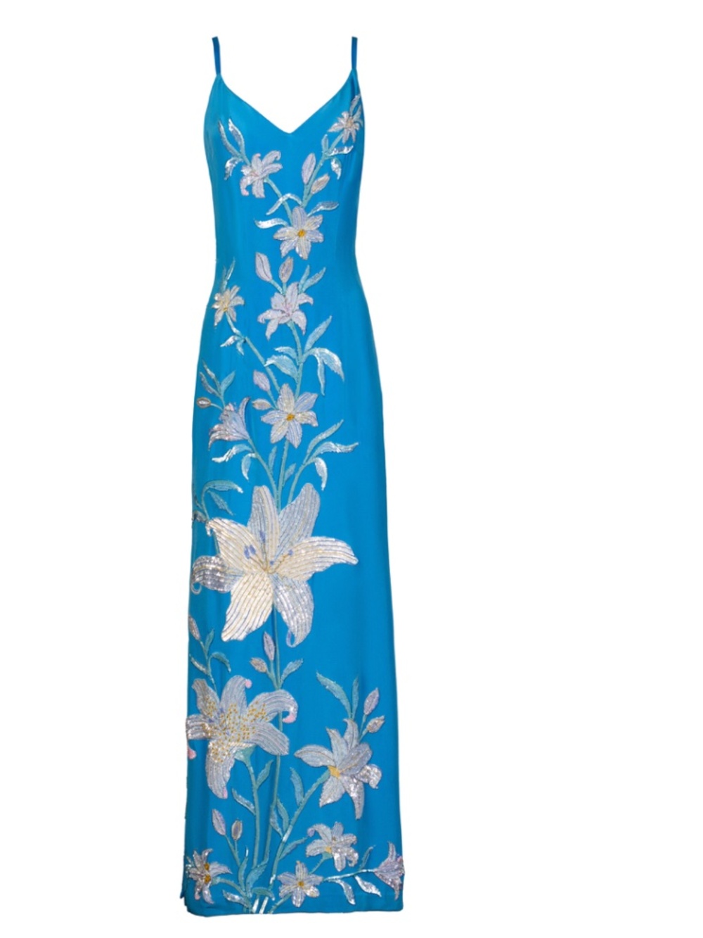 La Fuori Lily Garden Embroidered Crepe Dress